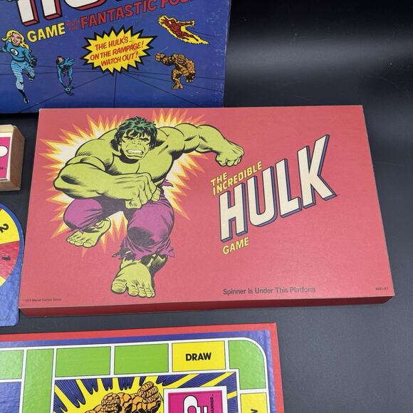 New Open Box Vintage 1978 Incredible Hulk Game Fantastic Four 100% Complete MB - Picture 4 of 9